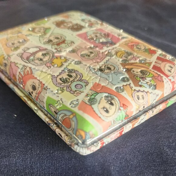 Monsters Labubu makeup compact pocket mirror with cryals 3.5 x 2.5 NEW - Picture 2 of 5